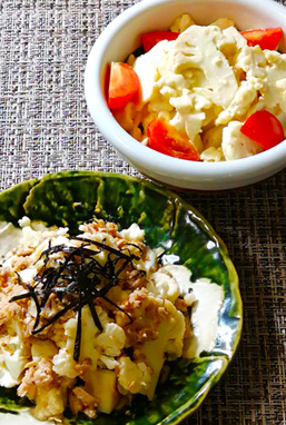 生カリフラワーのサラダ